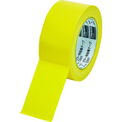 トラスコ中山 TRUSCO カラー布粘着テープ 幅50mm長さ25m イエロー CNT-5025-Y 1巻 102-6000（直送品）