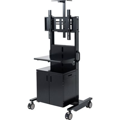 サンワサプライ テレビ会議用 ディスプレイスタンド 幅770×奥行660×高さ1801mm CR-PL39BK 1台（直送品）