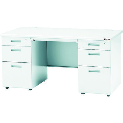 トラスコ中山 TRUSCO システムデスク 両袖 3段/3段 1400X700XH700 TRD-1470A 1台 206-4167（直送品）