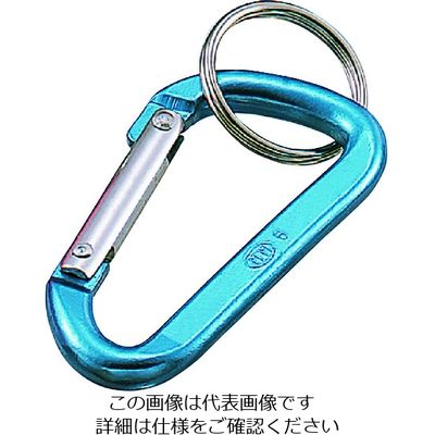 水本機械製作所 水本 アルミカラーフック(ブルー) 線径6mm 長さ60mm B-1404 1個 204-7136（直送品）