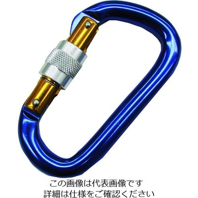 水本機械製作所 水本 アルミカラビナ環付(ブルー) 線径12mm 長さ116mm B-1451 1個 204-8692（直送品）