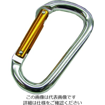 水本機械製作所 水本 アルミカラビナ環なし(シルバー) 線径12mm 長さ116mm B-1446 1個 205-0284（直送品）