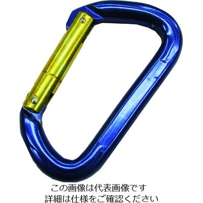 水本機械製作所 水本 アルミカラビナ環なし(ブルー) 線径12mm 長さ116mm B-1450 1個 204-7169（直送品）