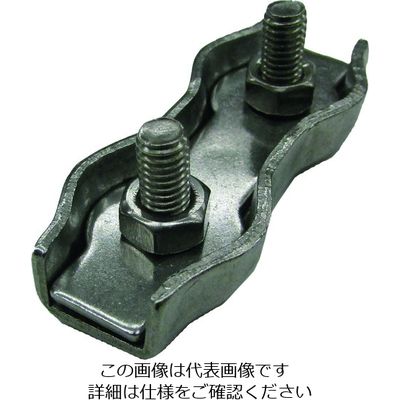 水本機械製作所 水本 ステンレス ダブルワイヤークリップ 使用ロープ径2mm B-2642 1個 205-1870（直送品）