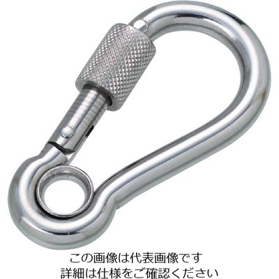 水本機械製作所 水本 ステンレス 環付スナップフックNA型(リング付) 線径5mm 長さ53mm(1個入) B-2792 1個（直送品）