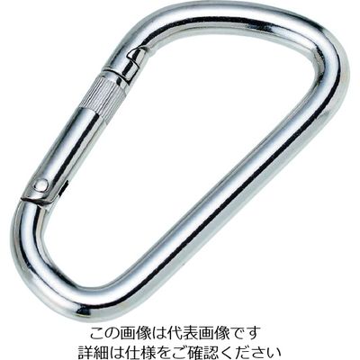 水本機械製作所 水本 ステンレス カラビナD型(環なし) SUS316 線径10mm 長さ113mm (1個入) B-2639 1個（直送品）