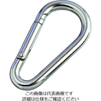 水本機械製作所 水本 ステンレス ナス型カラビナ(環なし) SUS316 線径5mm 長さ54mm (1個入) B-2702 1個（直送品）