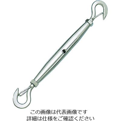 水本機械製作所 水本 ステンレス パイプターンバックル外れ止め付(フック&フック) 捻子径3分 B-1828 1個 204-8710（直送品）