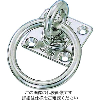 水本機械製作所 水本 ステンレス 回転丸カンプレート 丸カン内径50mm 50mm×50mm B-083 1個 204-7138（直送品）