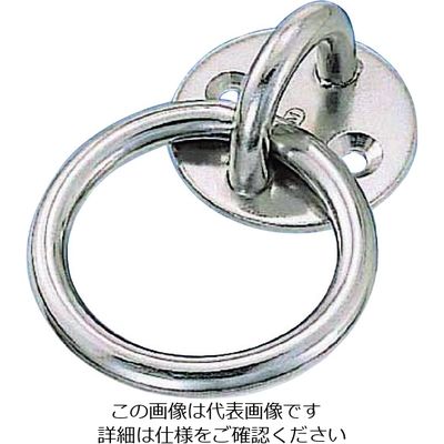 水本機械製作所 水本 ステンレス ラウンドアイ 丸カン径50mm 内径50mm B-056 1個 204-8801（直送品）