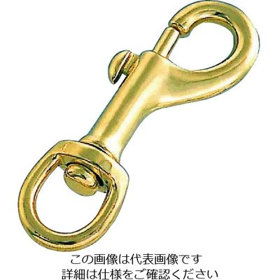 水本機械製作所 水本 フック ナスカン 真鍮メッキ 全長76mm B-779 1個 204-8695（直送品）