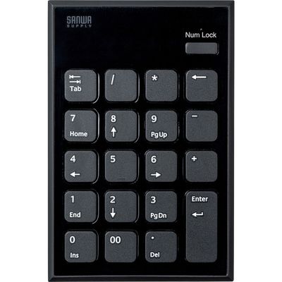 サンワサプライ 静音Bluetoothテンキー NT-BT23BK 1個（直送品）