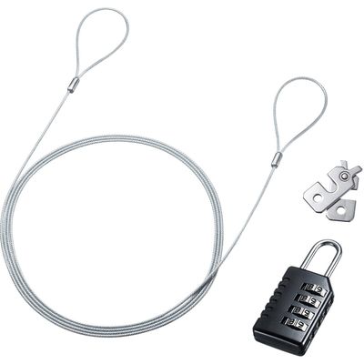 サンワサプライ NobleWedgeスロット対応セキュリティワイヤー・ダイヤル錠 SL-82 1個（直送品）