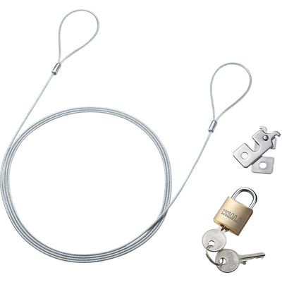 サンワサプライ nanoSaverスロット対応セキュリティワイヤー・南京錠 SL-83 1個（直送品）