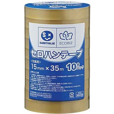 ジョインテックス セロハンテープ 15mm×35m 10巻 B638J 1パック（直送品）