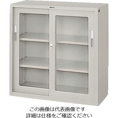 ナイキ 引違い書庫(ガラス戸) HG43-AW 1台 836-9164（直送品）