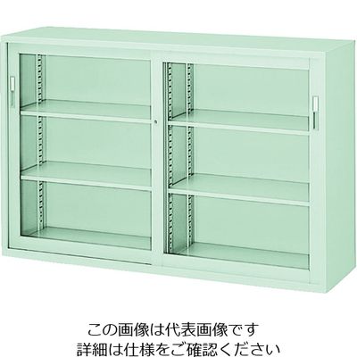 ナイキ ガラス引違書庫 HG611-AW 1台 836-9158（直送品）