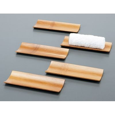 いちがま おしぼり受け 竹舟 5枚セット _ 1セット（直送品）