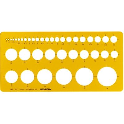 内田洋行 テンプレート円定規1-843-0101　1個（直送品）