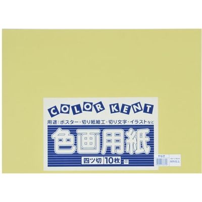 大王製紙 再生色画用紙 4ツ切 10枚 やなぎ A-36 1冊（直送品）