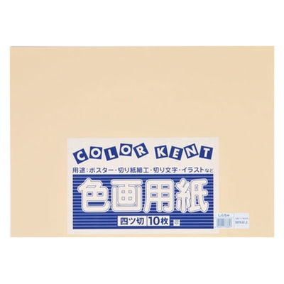 大王製紙 再生色画用紙 ４ツ切 10枚 しらちゃ A-42 1冊（直送品）