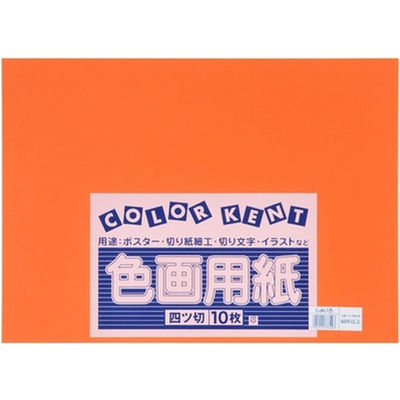 大王製紙 再生色画用紙 ４ツ切 10枚 しゅいろ B-10 1冊（直送品）