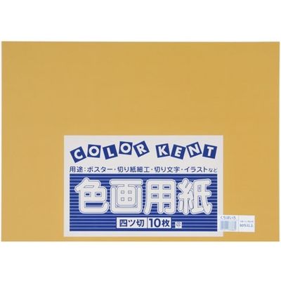 大王製紙 再生色画用紙 4ツ切 10枚 くちばいろ B-47 1冊（直送品）