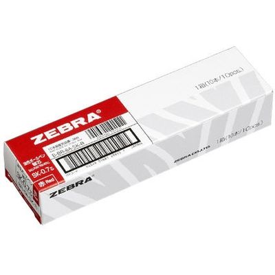 ゼブラ ボールペン替芯 BR-6A-SK-R 赤 10本　1箱（直送品）