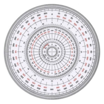 TTC 全円分度器 C-12 12cm　1枚（直送品）
