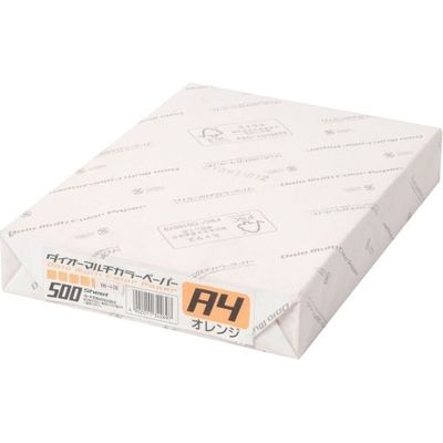 大王製紙 マルチカラー紙 CW-620C A4オレンジ500枚 1冊（直送品）