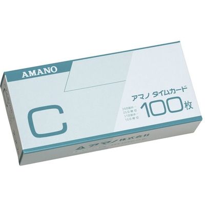 アマノ 標準タイムカードC 100枚入 5箱 Cカード 1セット（直送品）