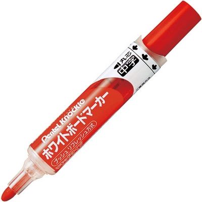 ぺんてる ボードマーカーノックル EMWLM-B中字赤10本　1箱（直送品）