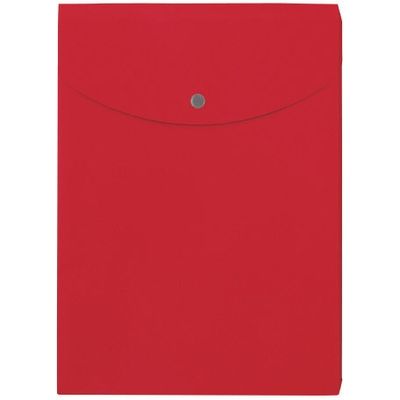 プラス エンベロープ マチ付縦 FL120CH 赤 10枚　1パック（直送品）