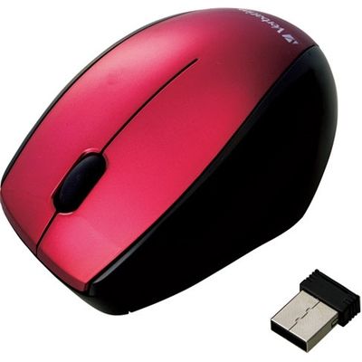 三菱ケミカルメディア Blue LEDマウス MUSWBLRV1 レッド 1個（直送品）