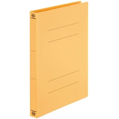 プラス PPフラットファイルA4S厚綴No.121PW YL10冊　1パック（直送品）