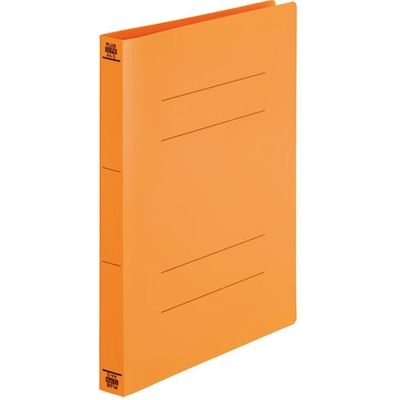 プラス PPフラットファイルA4S厚綴No.121PW OR10冊　1パック（直送品）