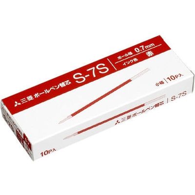 三菱鉛筆 ボールペン替芯 S-7S.15 赤 10本入 S7S.15 1箱（直送品）