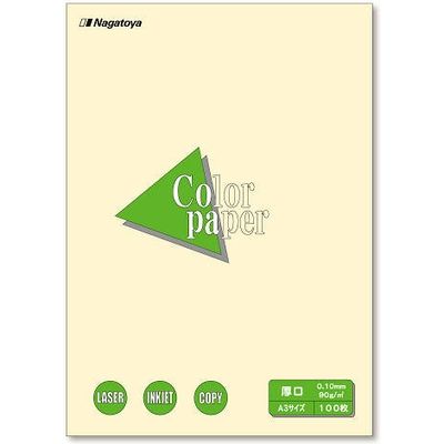 長門屋商店 カラーペーパー厚口A3 レモン100枚 ナ-1302 1冊（直送品）