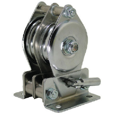 スリーエッチ HHH ステンレス固定滑車たて型二車分離式ベアリング入り TSB50X2 1個 808-7416（直送品）