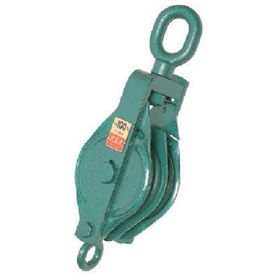 スリーエッチ HHH 強力型滑車二車スナッチ オーフ型125mm 125X2SO 1個 808-7140（直送品）