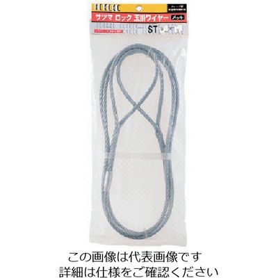 スリーエッチ HHH サツマロック玉掛ワイヤー メッキ6mm×6m ST6MMX6M 1本 808-7291（直送品）