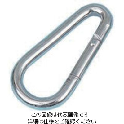 スリーエッチ HHH カラビナハーケン A型スチール6mm K6A 1個 808-7044（直送品）