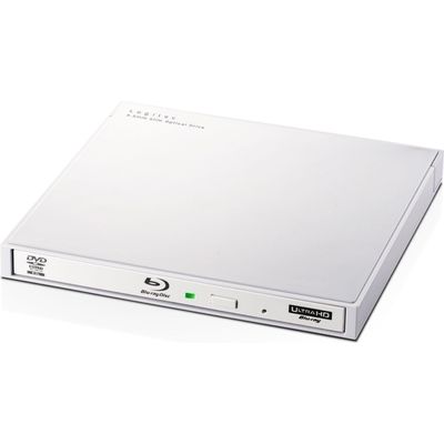 Blu-rayディスクドライブ/USB3.0/スリム/書き込みソフト付/UHDBD対応/ホワイト LBD-PWA6U3LWH 1個（直送品）