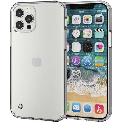 iPhone12/12Pro ケースカバー 耐衝撃 ポリカーボネート TPU 透明 クリア PM-A20BHVCCR エレコム 1個（直送品）