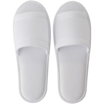 スリッパ　使い切り　前あき　使い切りニット地スリッパ　ホワイト　1箱（200足入）　オリジナル　【アスクル限定】 オリジナル