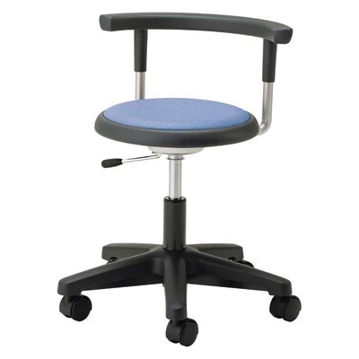 マツヨシ クランケチェア(背付) キャスタータイプ ブルー　1台 松吉医科器械（直送品）