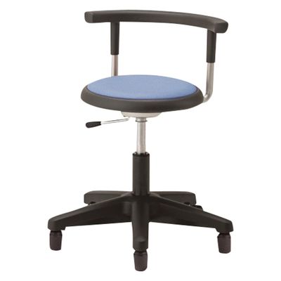 マツヨシ クランケチェア(背付) 固定ゴム脚タイプ ブルー　1台 松吉医科器械（直送品）