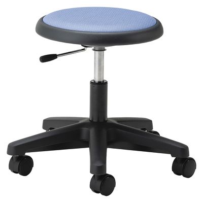 マツヨシ クランケチェア(背なし) キャスタータイプ ブルー　1台 松吉医科器械（直送品）