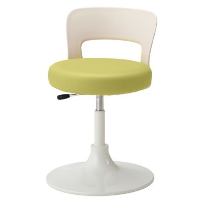 マツヨシ クランケチェア(背付) W400φ×H650～790mm シトラスイエロー MY-N3248 1台 松吉医科器械（直送品）