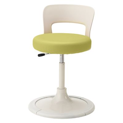 マツヨシ クランケチェア(背付) W450φ×H450～590mm シトラスイエロー MY-N3249 1台 松吉医科器械（直送品）